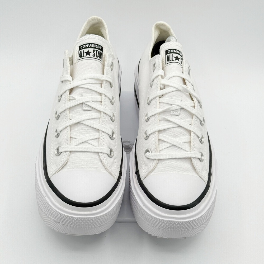Converse Chuck Taylor All Star Double Stack Low Size 11 Womens White/Black NEW - Picture 3 of 10